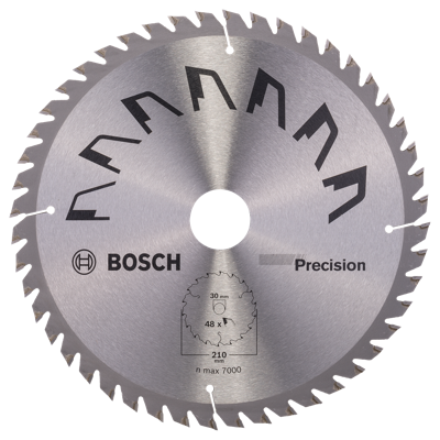 Bosch Accessoires Cirkelzaagblad Precision 210X30/25X2.5 T48 - 2609256B58