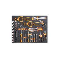 Beta MB37 Zachte foam inlegbak met 1/4" en 1/2" dopsleutels en tangen - 024504237 024504237 - thumbnail