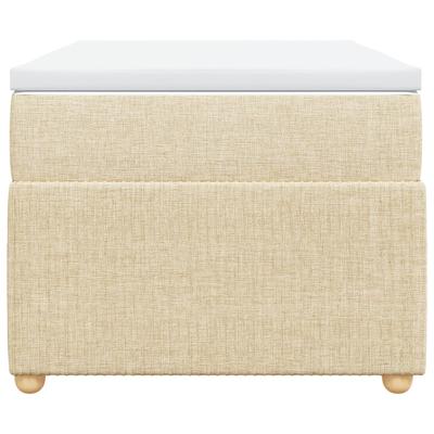 Boxspring met matras stof crèmekleurig 120x200 cm - thumbnail