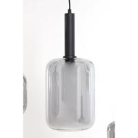 Light & Living Hanglamp 'Lekar' 3-Lamps, kleur Zwart/Smoke - thumbnail