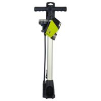 Dresco Fietspomp manometer 52 cm dunlop, presta, schrader ventiel zilver - thumbnail