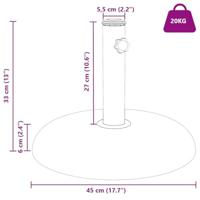 VidaXL Parasolvoet geel ø 45 x 33 cm betonkleurig - thumbnail