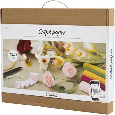 Creativ Company Maxi hobbyset crêpepapier, bloemen, crêpe-verhouding: 180%, 105 gr, 1 doos