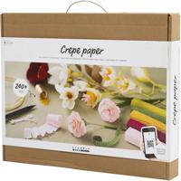 Creativ Company Maxi hobbyset crêpepapier, bloemen, crêpe-verhouding: 180%, 105 gr, 1 doos - thumbnail