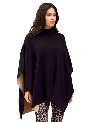 Poncho AMY VERMONT Camel::Zwart
