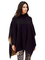 Poncho AMY VERMONT Camel::Zwart - thumbnail