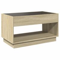 Salontafel met Infinity LED 90x50x50 cm sonoma eikenkleurig - thumbnail