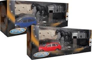 Bongers Speelgoed Auto met paardentrailer en paard