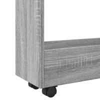 Opbergtrolley smal 3-laags bewerkt hout grijs sonoma eiken - thumbnail