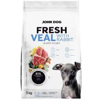 JOHN DOG Fresh Junior Small breeds Veal with rabbit - droog hondenvoer - 3kg - thumbnail