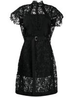 Sacai lace detail midi dress - Black - thumbnail