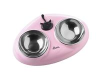 HUNTER MOULINS melamine voederbaar, voor katten, met indicator, 29 x 19 x 5 cm, roze - thumbnail