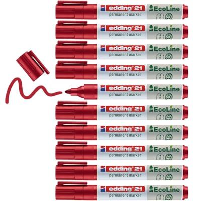 Viltstift edding 21 eco rond 1.5-3mm rood | 10 stuks