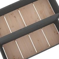 Plantenbak 110x84x75 cm massief grenenhout grijs - thumbnail