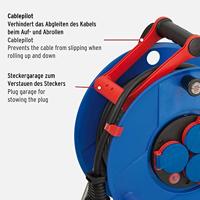 Brennenstuhl 1208440 Kabelhaspel 25.00 m Zwart Randaarde stekker - thumbnail