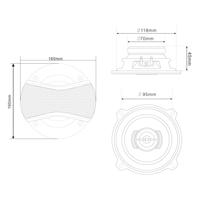 Autospeakers - 2 Wegs Coaxiale Luidsprekers - Speakerset 13 Cm - 30 Mm Tweeters - 100 W Max (CDS5G) - thumbnail