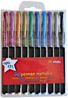 Gelpennen metallic 10/ crea-kit