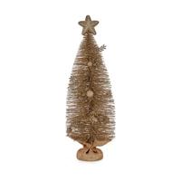 Kerstboom met Ster 23 x 14,5 x 46 cm champagne - thumbnail