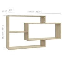 Wandschappen 104x20x58,5 cm bewerkt hout sonoma eikenkleurig - thumbnail
