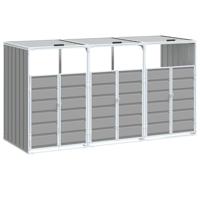 Containerberging voor 3 containers 216x81x115 cm staal grijs - thumbnail