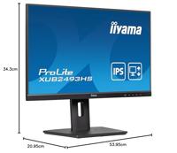 iiyama ProLite XUB2493HS-B6 computer monitor 60,5 cm (23.8") 1920 x 1080 Pixels Full HD LED Zwart - thumbnail