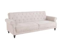 Chesterfield 3-zitsbank MAISON BELLE AFFAIRE 220cm greige bouclé met slaapfunctie - 44236 - thumbnail