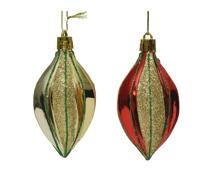 Kerstornament Glitter Olijf Assorti 1st - thumbnail