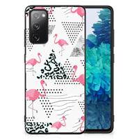 Samsung Galaxy S20 FE Dierenprint Telefoonhoesje Flamingo Triangle - thumbnail