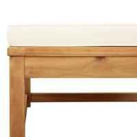 5-delige Loungeset met kussens massief acaciahout - thumbnail