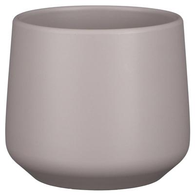 Pot amber d17h15.5cm taupe mat Pot amber d17h15.5cm taupe mat