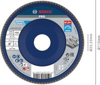 Bosch Accessories 2608607337 X571 Lamellenschijf Diameter 115 mm Boordiameter 22.33 mm Staal 1 stuk(s) - thumbnail