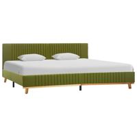 vidaXL Bedframe stof groen 160x200 cm - thumbnail