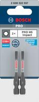 Bosch Accessoires pro hex slagschroefbit | h5 | 55 mm | 2-delig - 2608522557 - thumbnail