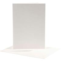 Creativ Company Kaarten en enveloppen, afmeting kaart 12,5x17,5 cm, afmeting envelop 14x19 cm, off-white, 10 set/ 1 doos - thumbnail