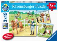 Een Dag Op De Manege (3X49 Stukjes) - Puzzel;Puzzel (4005556051298) - thumbnail
