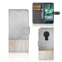 Nokia 7.2 | Nokia 6.2 Book Style Case Wood Concrete - thumbnail