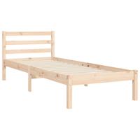 Bedframe met hoofdbord massief hout - thumbnail