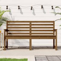 Tuinbank 159,5x48x91,5 cm massief grenenhout honingbruin - thumbnail