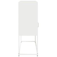 Dressoir 100,5x39x107 cm koudgewalst staal wit - thumbnail