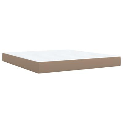 Boxspring met matras kunstleer cappuccinokleurig 180x200 cm - thumbnail