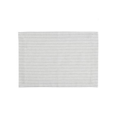Linen&More Placemat Streep 4 Stuks Lichtgrijs/Katoen