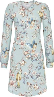 Blauw nachthemd bloemen vogels Blauw nachthemd bloemen vogels