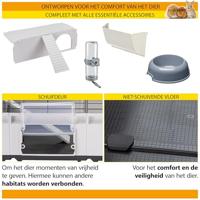 FERPLAST Modular 4 - kooi voor konijn en cavia domestica - 179 x 72 x 56cm - thumbnail