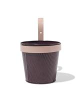 HEMA Plantenbak balkon 13x21x21cm met haak paars - thumbnail