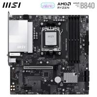 MSI PRO B840M-P WIFI6E AM5 mATX MB Moederbord Socket AMD AM5 Vormfactor Micro-ATX Moederbord chipset AMD® B840 - thumbnail