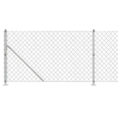 Gaashek met flens 0,8x25 m zilverkleurig - thumbnail
