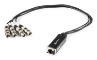 PD-Connex CX192 Audio & DMX adapter 4x 3p XLR female naar CAT 70cm - thumbnail
