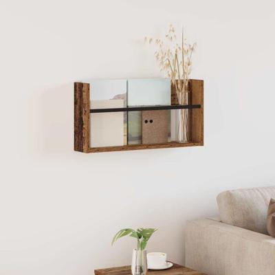 Tijdschrift Rek met plank Oudhout 60 x 12 x 30 cm Bewerkt hout Tijdschrift Rek met plank Oudhout 60 x 12 x 30 cm Bewerkt hout