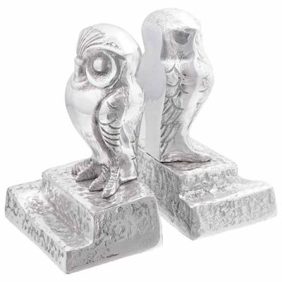 VidaXL Boekensteunen 2 pcs zilver 12 x 9 x 19 cm aluminium