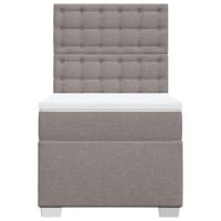 Boxspring met matras stof taupe 90x190 cm - thumbnail